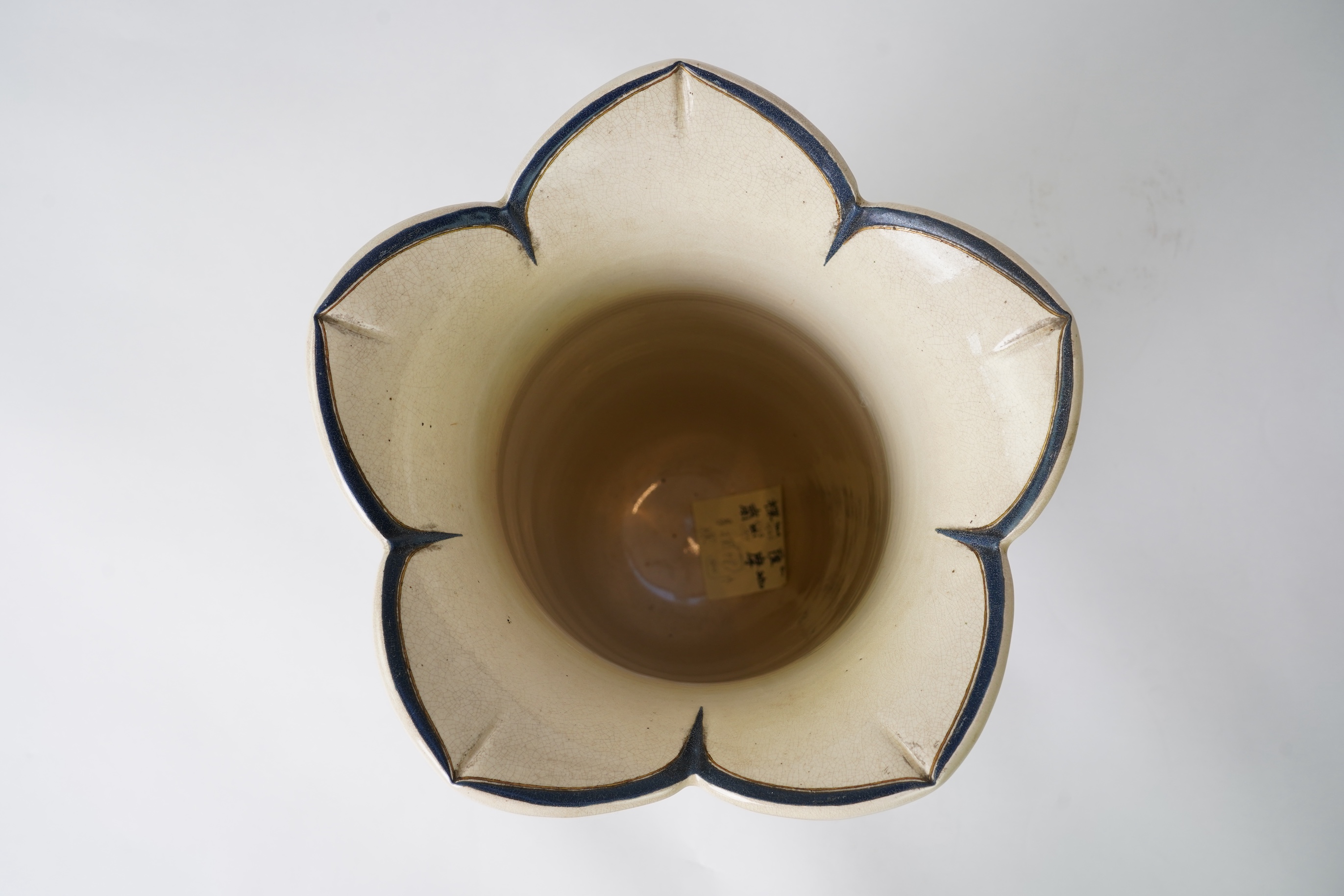 An exhibition size Japanese Satsuma ‘egrets’ vase, Meiji period, signed Tansai